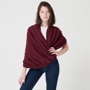 Original American Apparel Circle Scarf in Maroon/Cherry Bomb